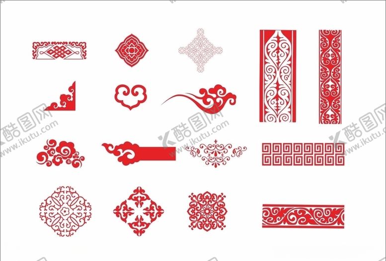 编号：32511609260606314184【酷图网】源文件下载-矢量中式纹样