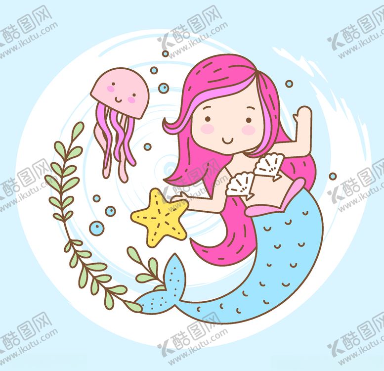 编号：21512310120149322506【酷图网】源文件下载-美人鱼