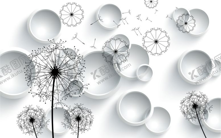 编号：82317309170528575536【酷图网】源文件下载-蒲公英背景墙