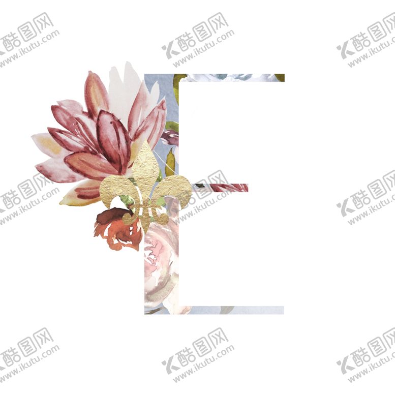 编号：48452712111806163848【酷图网】源文件下载-花卉字母