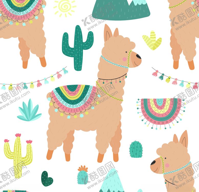 编号：64454410052354272005【酷图网】源文件下载-动物无缝背景