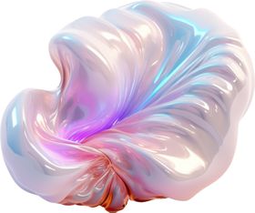 抽象糖果色金属虹彩图形科幻视觉艺术圆几何