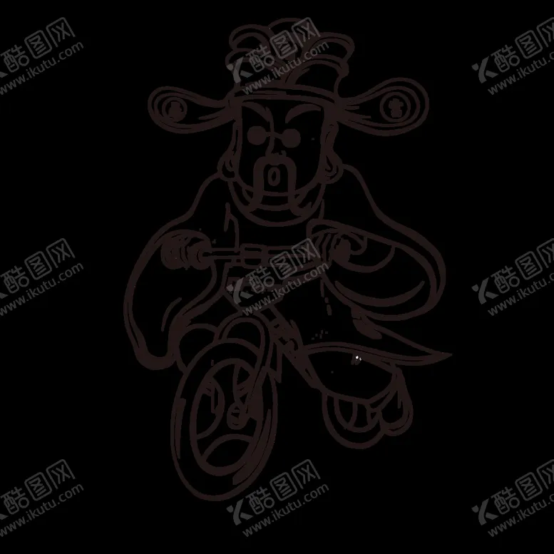 编号：62108211150929214607【酷图网】源文件下载-财神骑车