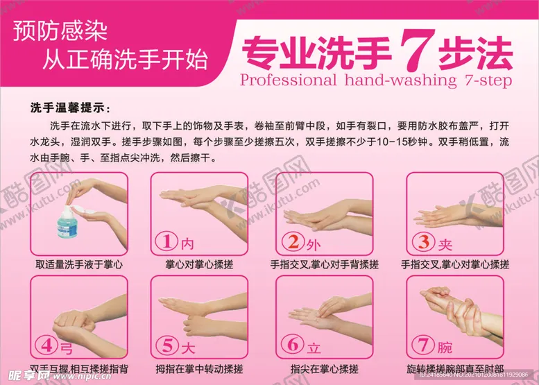 编号：93231903311503073101【酷图网】源文件下载-七步洗手法