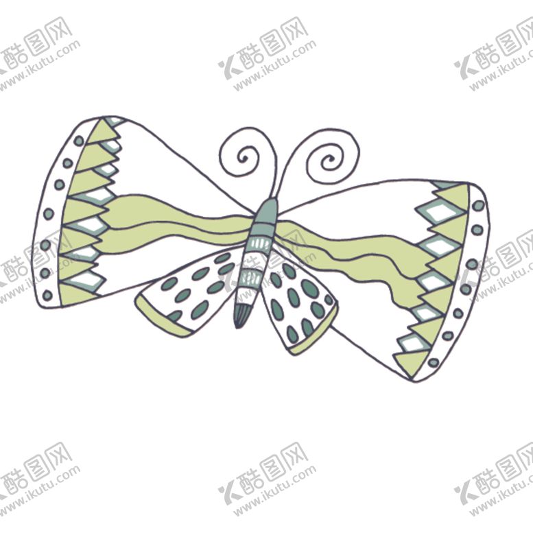 编号：46342109190837165759【酷图网】源文件下载-花朵蝴蝶卡通图案