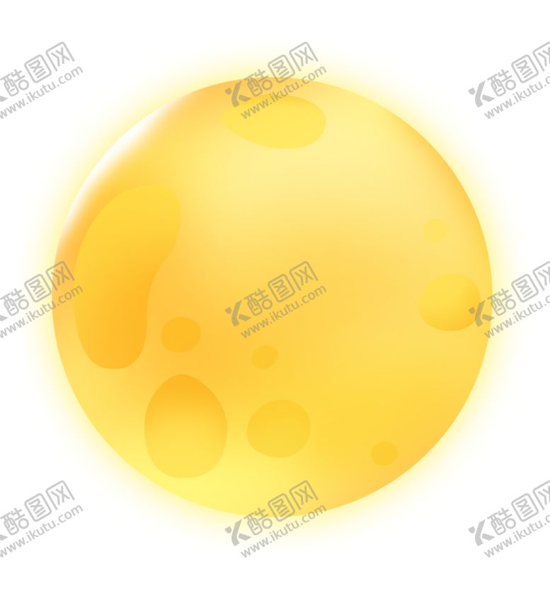 编号：79707612191743371096【酷图网】源文件下载-卡通月亮插画