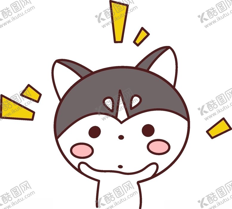 编号：22046809292150514293【酷图网】源文件下载-小清新动物可爱哈士奇