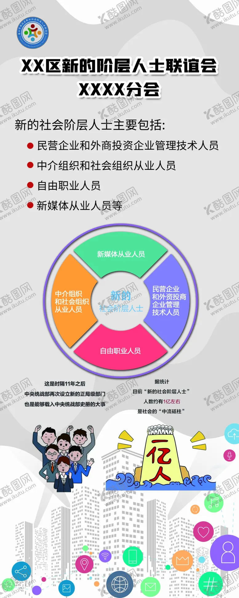 编号：50984209180507064398【酷图网】源文件下载-新阶层人士联谊会展架