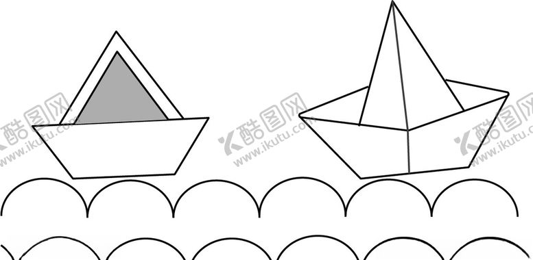 编号：34129507081301237693【酷图网】源文件下载-线条纸船