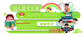 幼儿园文化墙早教风训面班级