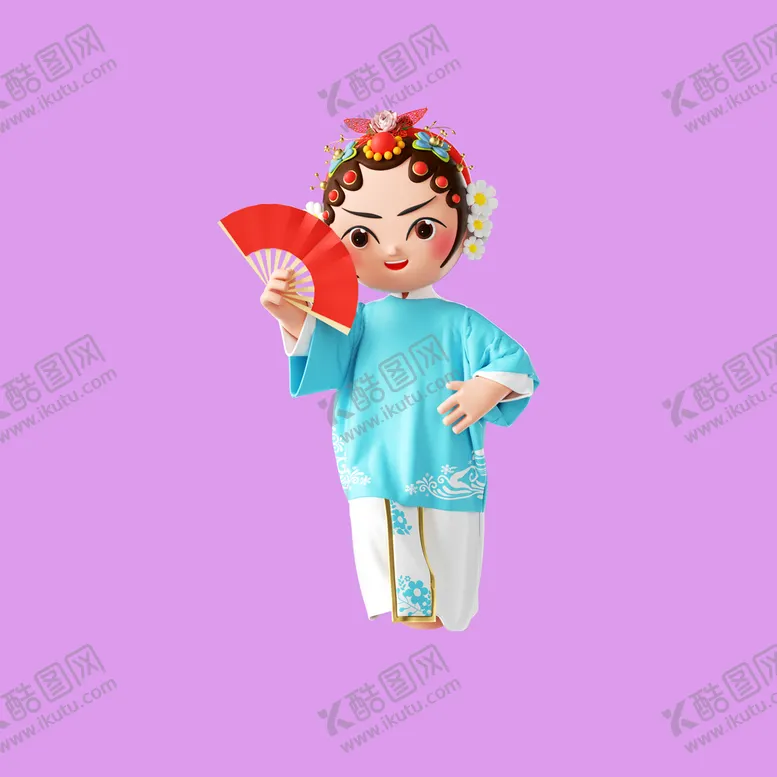 编号：17584209232221085689【酷图网】源文件下载-3D京剧人物