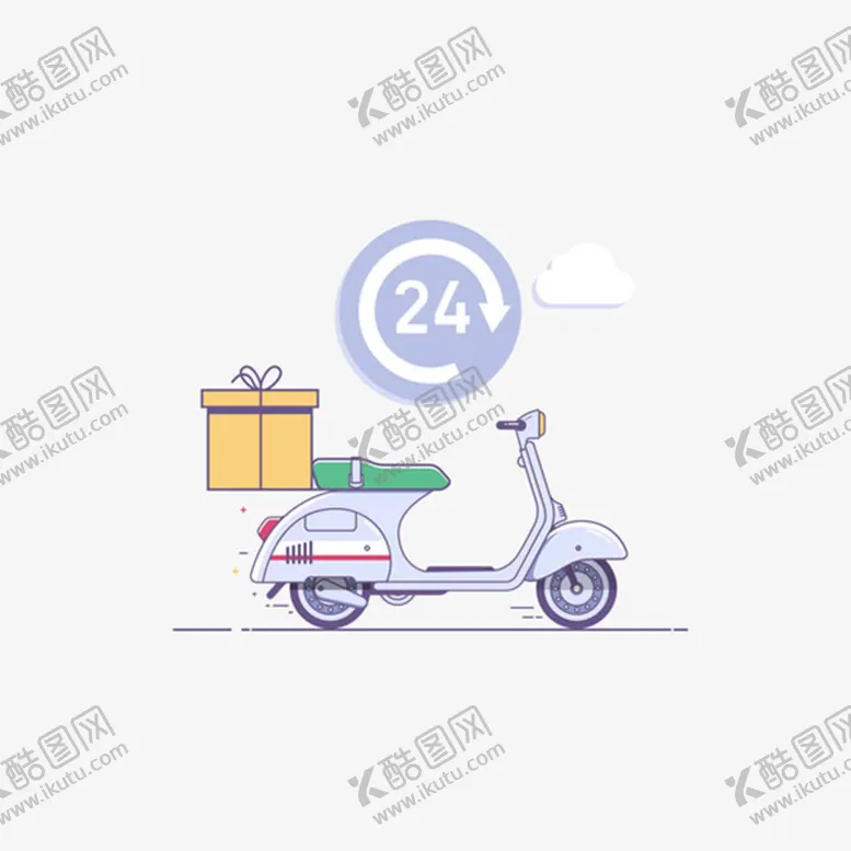编号：51364709242013090325【酷图网】源文件下载-卡通快递摩托车
