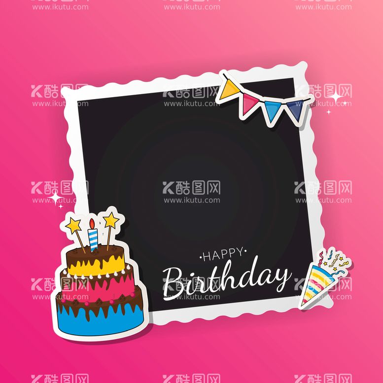 编号：20563110101853431754【酷图网】源文件下载-蛋糕 生日快乐