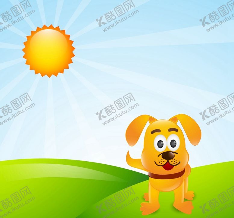 编号：73935402011049378831【酷图网】源文件下载-狗卡通农村