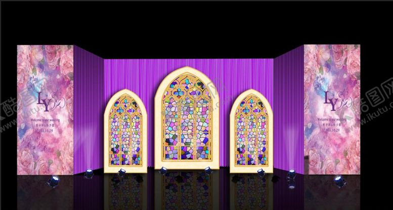 编号：53455809210021522003【酷图网】源文件下载-紫色婚礼