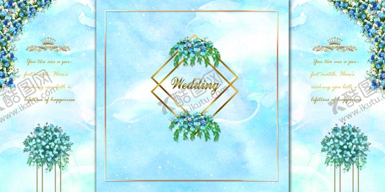 编号：18711009170211383219【酷图网】源文件下载-蓝色主题婚礼