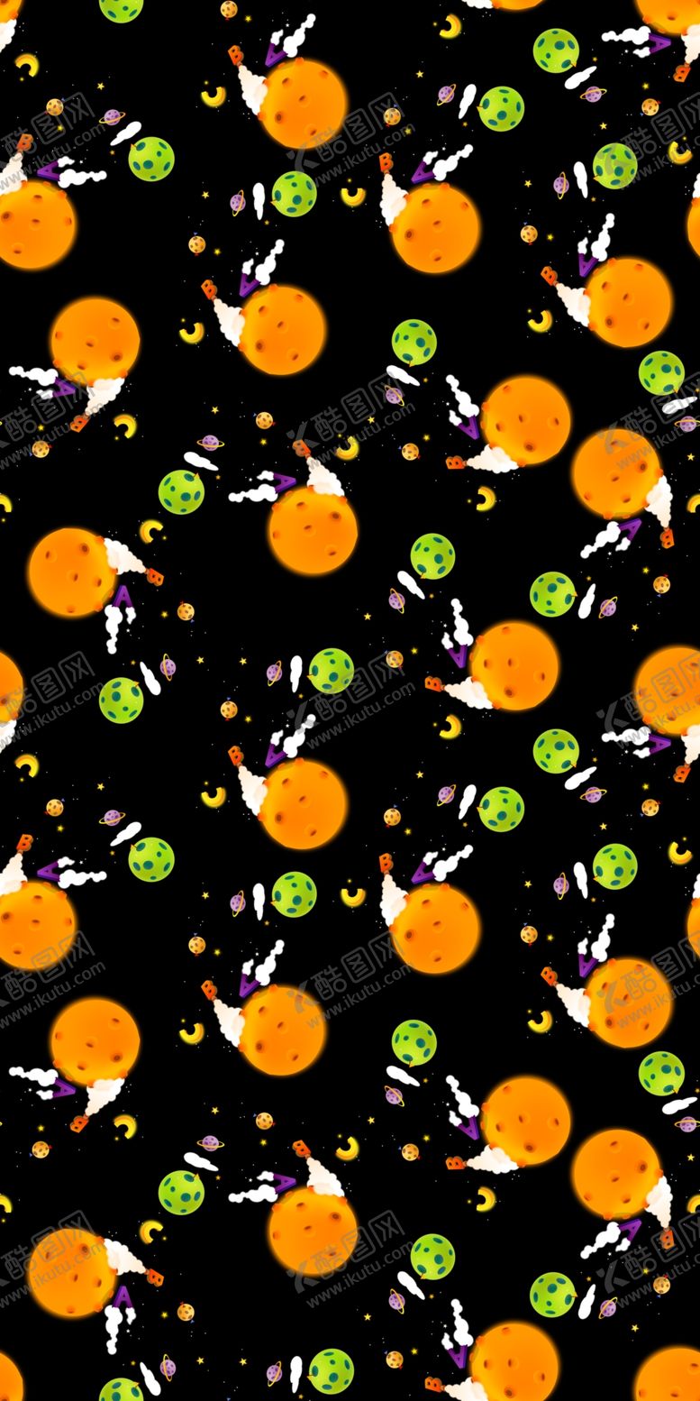 编号：24997911010435164120【酷图网】源文件下载-数码印花黑底白荧光黄色气球