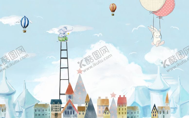 编号：12735309221545255567【酷图网】源文件下载-儿童背景墙