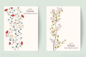 花卉装饰卡片设计图案