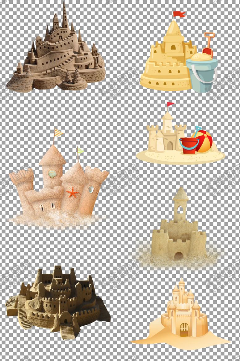 编号：41797710202013491468【酷图网】源文件下载-沙堆城堡