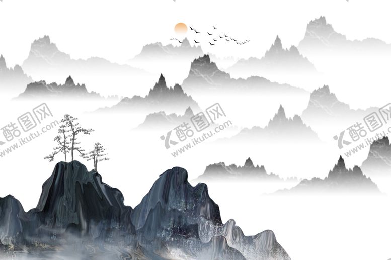 编号：97138409121651251140【酷图网】源文件下载-水墨山