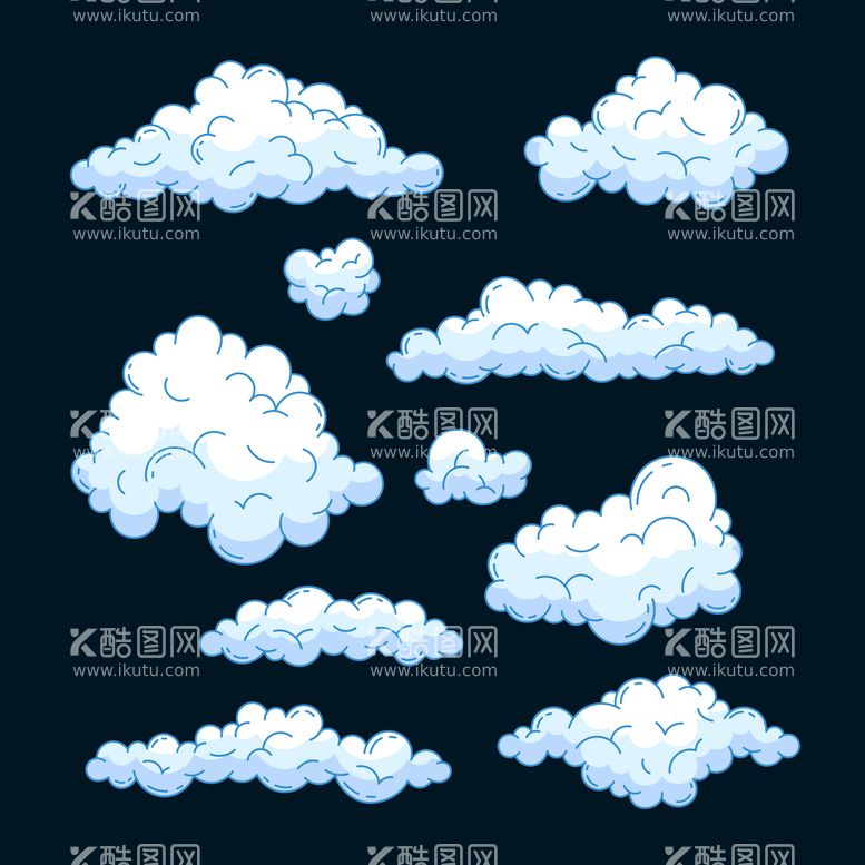 编号：13579910230747355990【酷图网】源文件下载-各种云朵