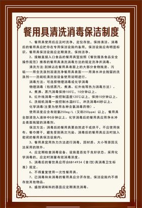 展板制度牌食堂清洁保洁