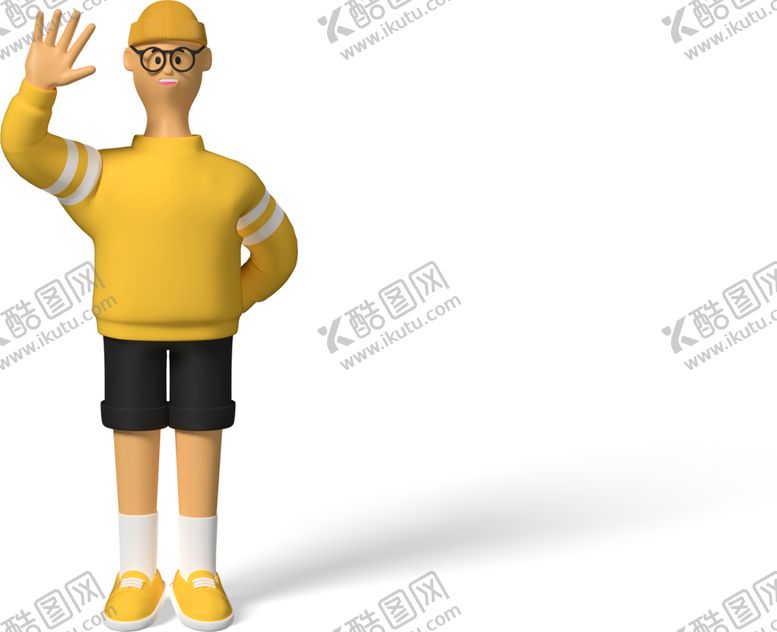 编号：12502101131647406797【酷图网】源文件下载-打招呼的上班族职员男孩