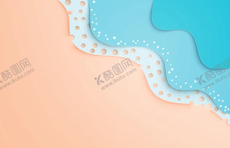 编号：32453412100059317490【酷图网】源文件下载-折纸风夏日沙滩