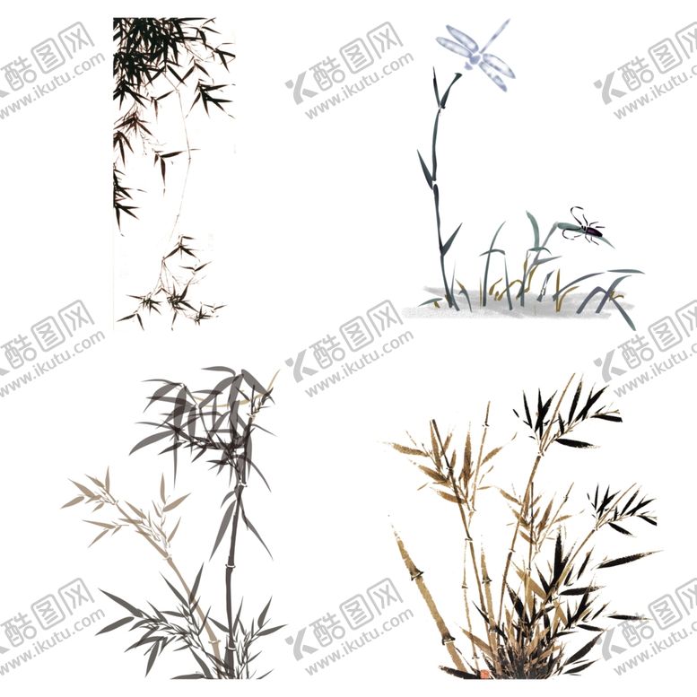 编号：70116701131138333470【酷图网】源文件下载-水墨竹子