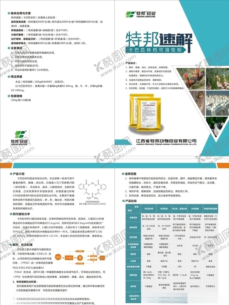 编号：91862710041133555044【酷图网】源文件下载-兽用药品彩页