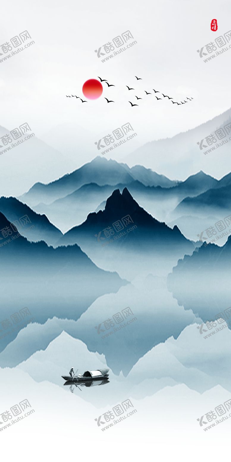 编号：91443709300201129623【酷图网】源文件下载-水墨山水