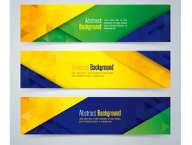 多彩几何风格横幅设计