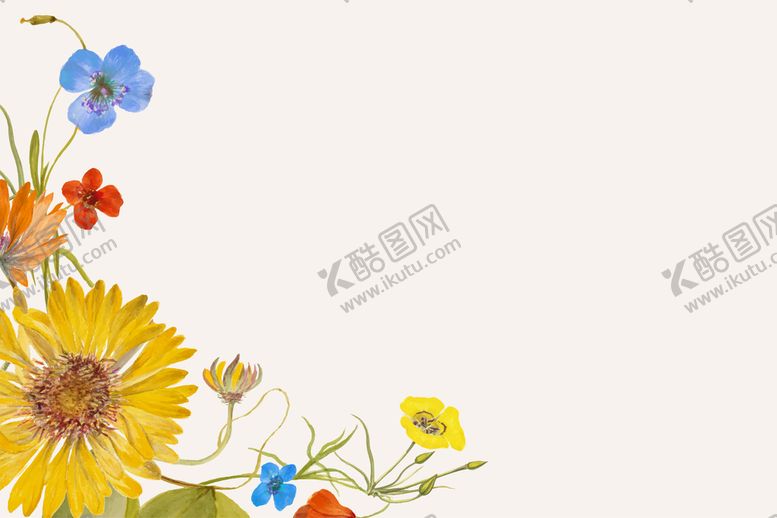 编号：31426909210119462135【酷图网】源文件下载-矢量花卉背景图