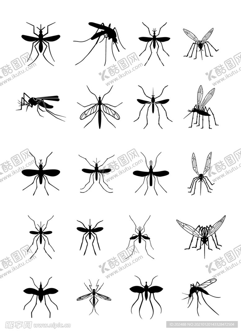 编号：10140703300758326898【酷图网】源文件下载-蚊子剪影