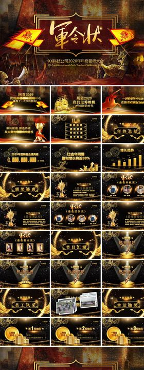 鼠年震撼年会誓师大会年会ppt