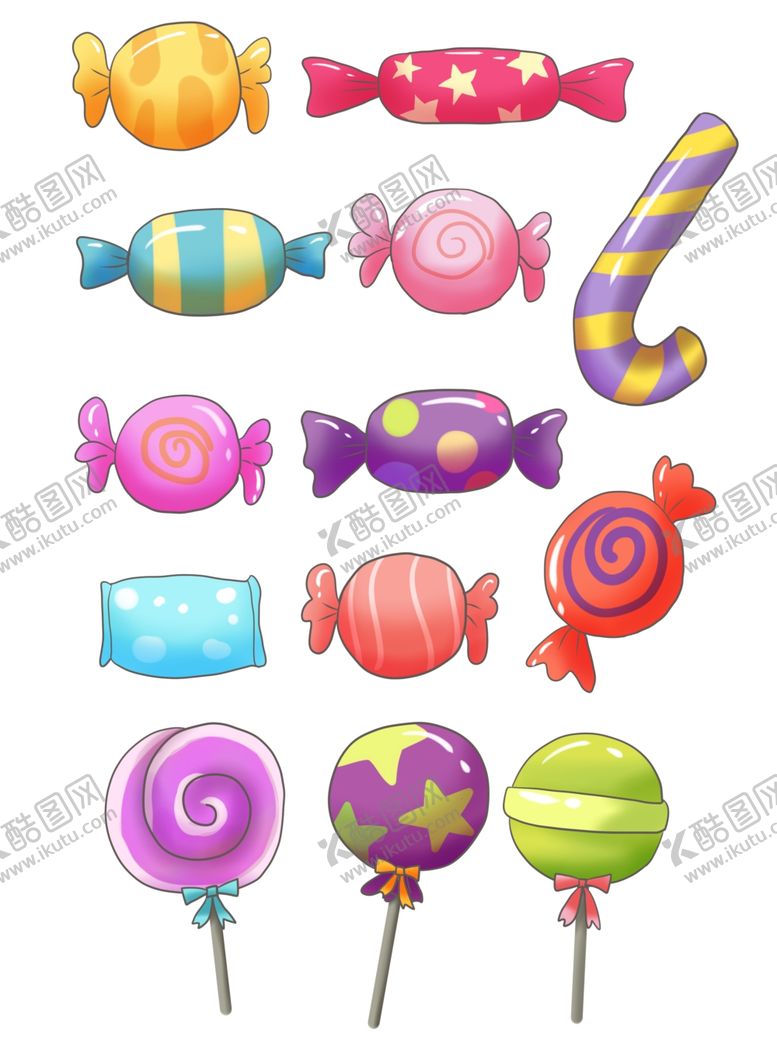 编号：69699109111928028775【酷图网】源文件下载-卡通糖果合集