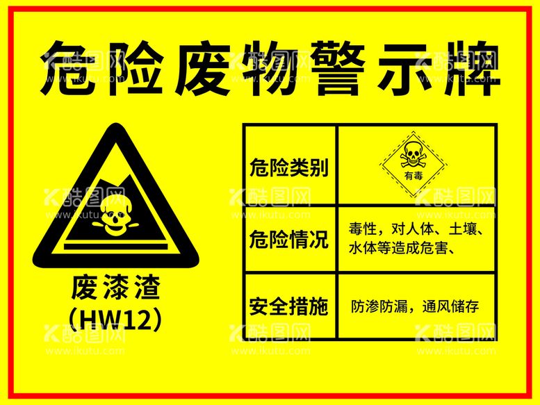 编号：51856411121338048801【酷图网】源文件下载-危险废物警示牌