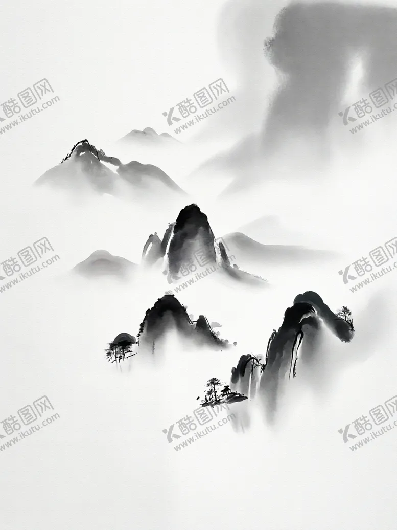 编号：30567002200626155616【酷图网】源文件下载-意境水墨山水