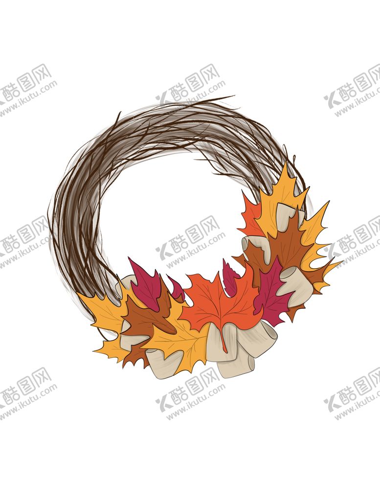 编号：33575605120629462431【酷图网】源文件下载-手绘丰收的季节设计插画素材 纹