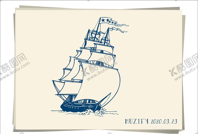 编号：61288109281659102346【酷图网】源文件下载-3层帆船手绘稿