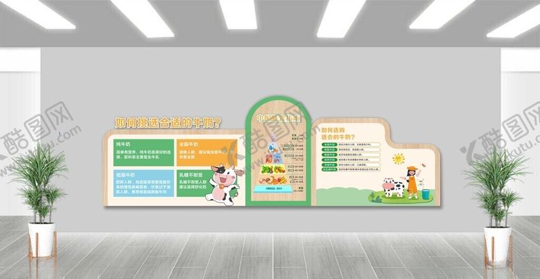 编号：58145011142208379553【酷图网】源文件下载-牛奶科普墙