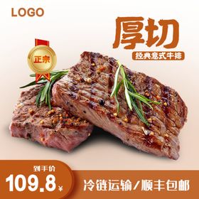 牛排美食海报