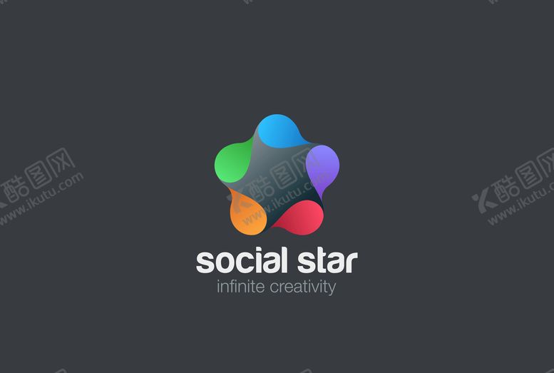 编号：95423009280758175084【酷图网】源文件下载-抽象星星logo