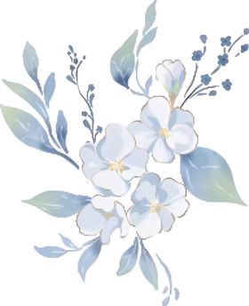 烫画印花花卉手绘