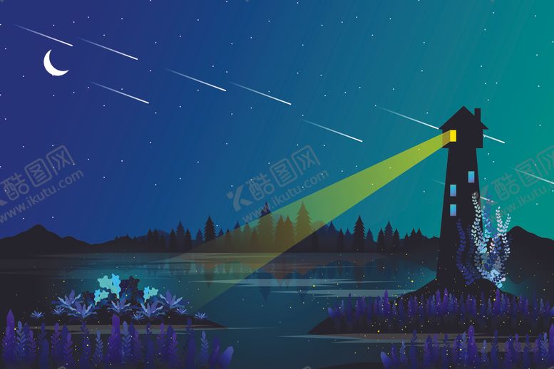 编号：12909307140202306821【酷图网】源文件下载-自然风光插画