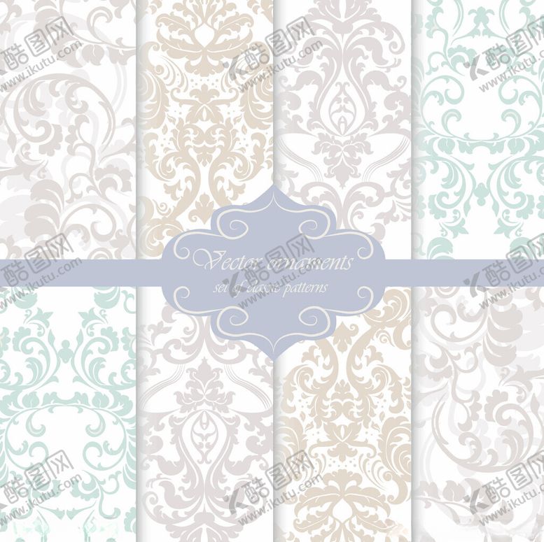 编号：21991404011511598531【酷图网】源文件下载-复古花纹拼接图案设计