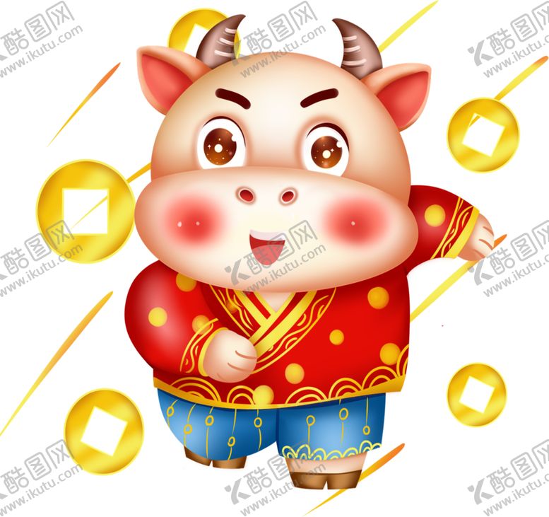 编号：93747504141059288422【酷图网】源文件下载-卡通牛年