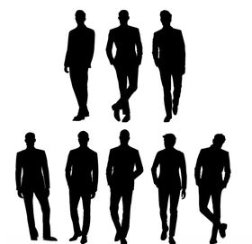 商务男士剪影