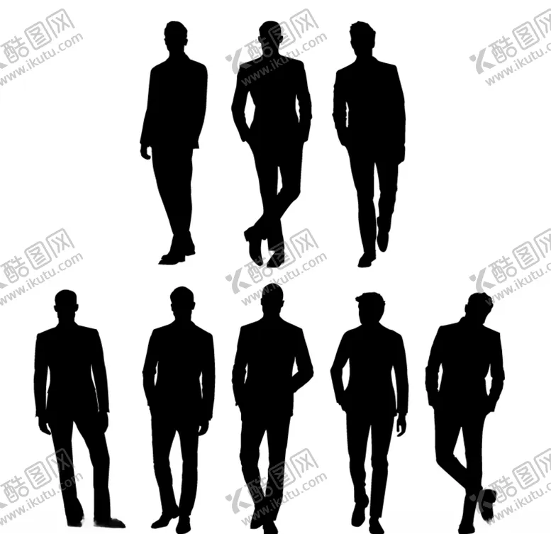 编号：98423706281344152697【酷图网】源文件下载-商务男士剪影